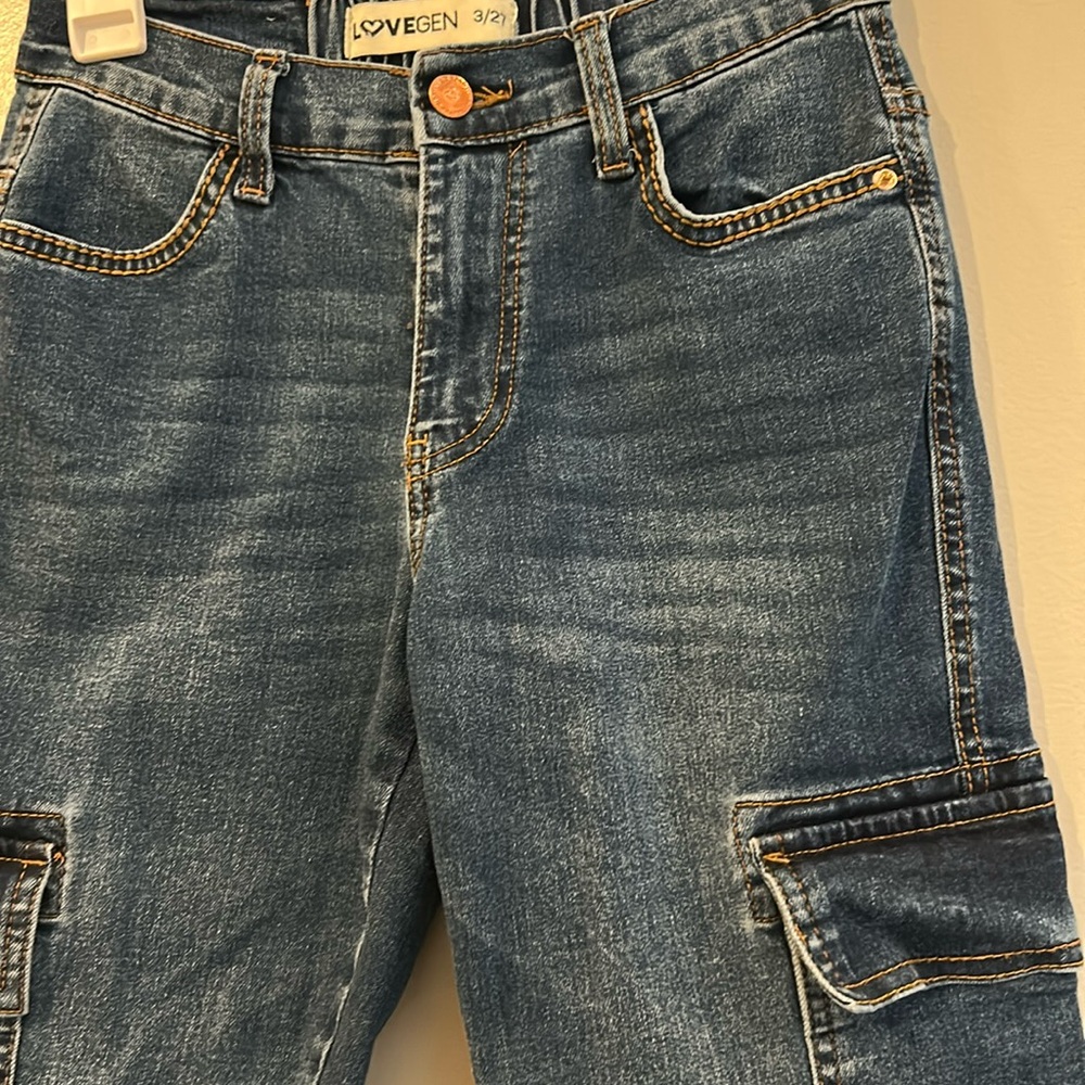 LoveGen Cargo Jeans Juniors Women’s Size 3/27 - Picture 4 of 11